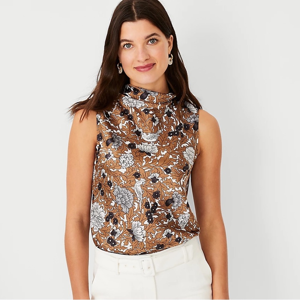 Ann Taylor / NWOT Floral Cowl Neck Tank